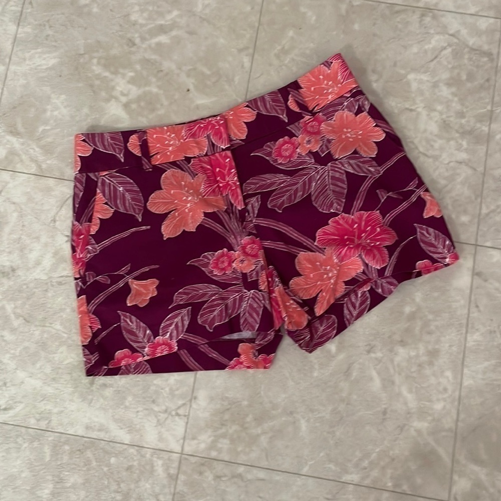 Loft Purple Flower Shorts 4